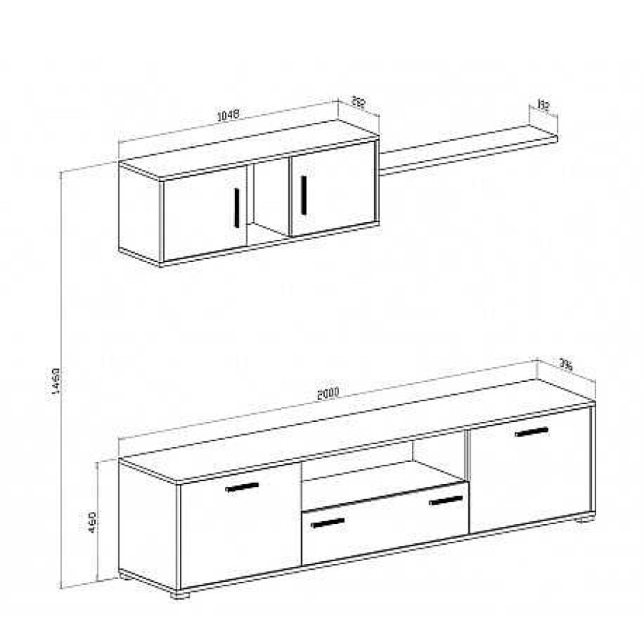 Salones Muebles1Click | Composici N Dimas 200Cm.