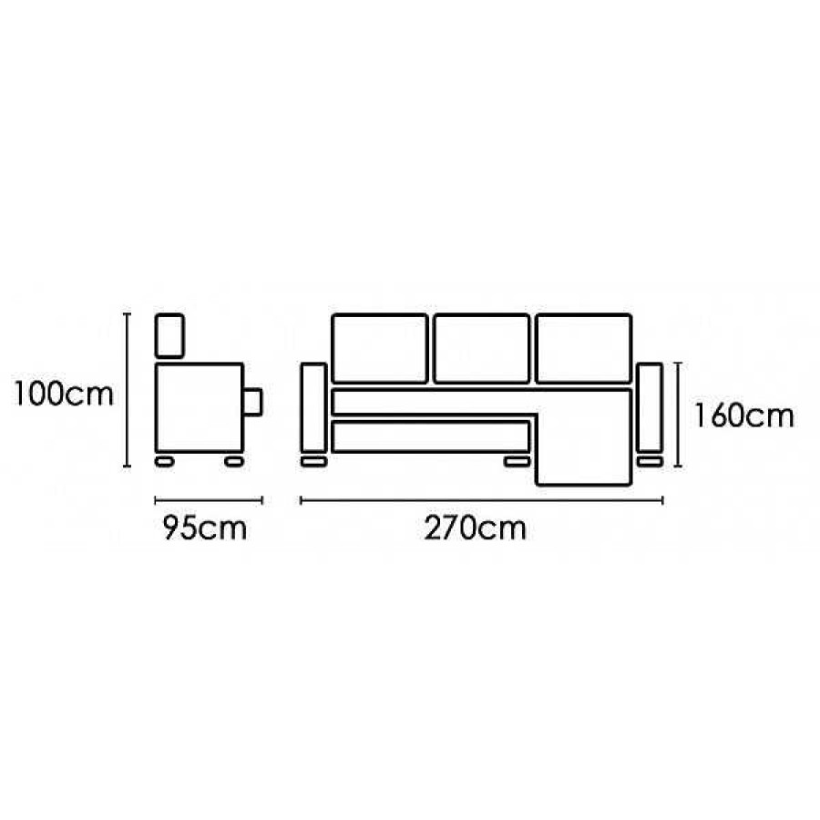 Sof S Muebles1Click | Chaiselongue Tolus 270Cm