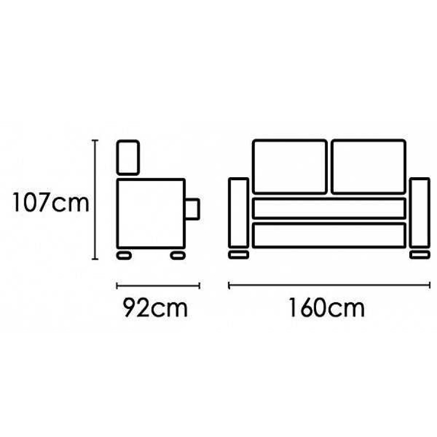 Sof S Muebles1Click | Sof 2P Argel Cemento Express