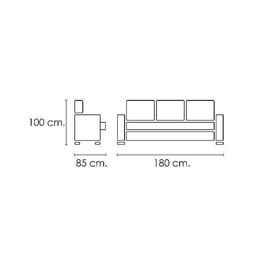 Sof S Muebles1Click | Sof 3 Plazas Saleta