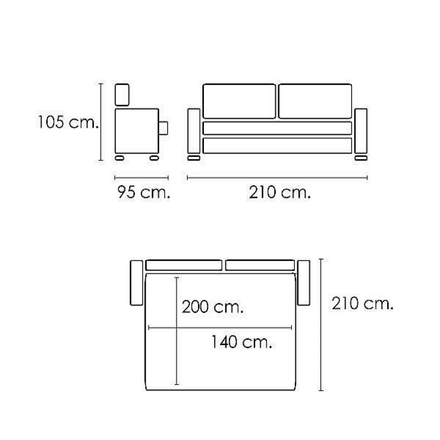 Sof S Muebles1Click | Sofa Cama Poo Tipo Italiano *Ultima Unidad*