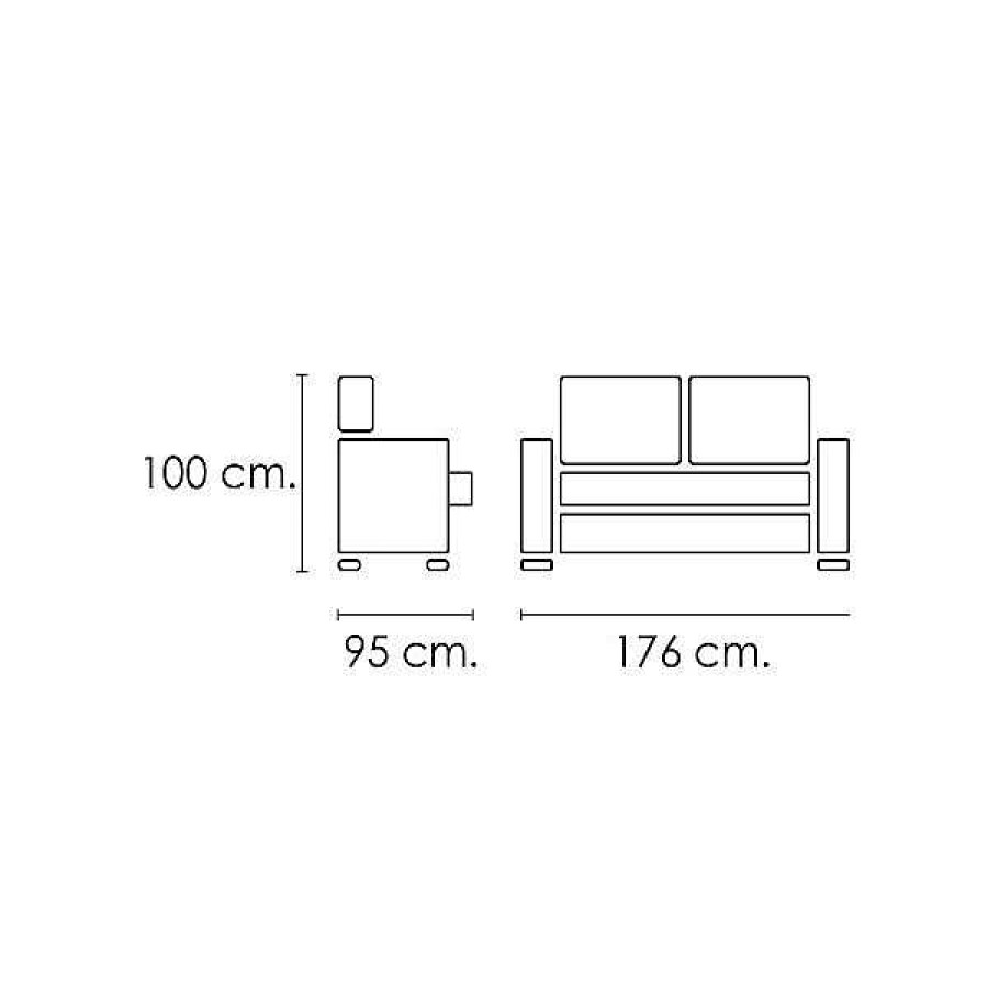 Sof S Muebles1Click | Sof 2 Plazas Montblanc