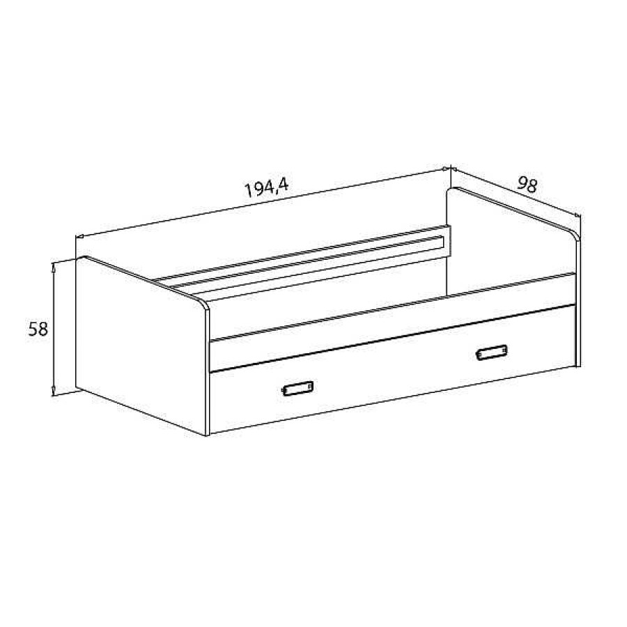 Juveniles Muebles1Click | Cama Nido Con Frontal Donald