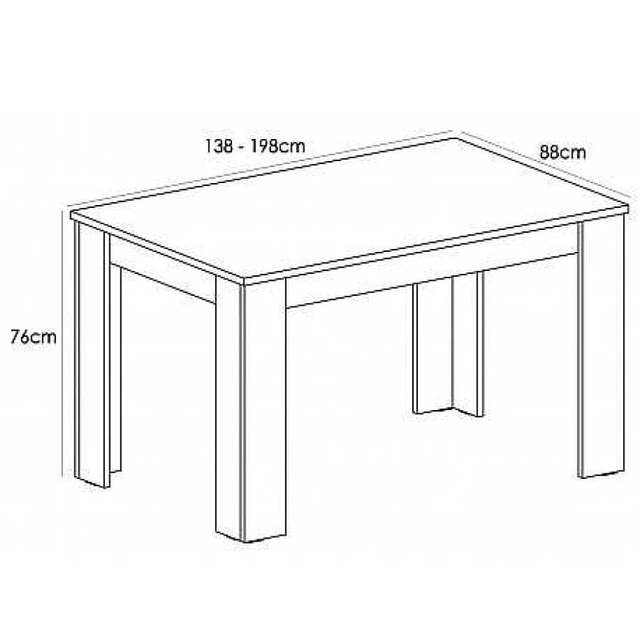 Mesas Y Sillas Muebles1Click | Mesa Extensible Corfu