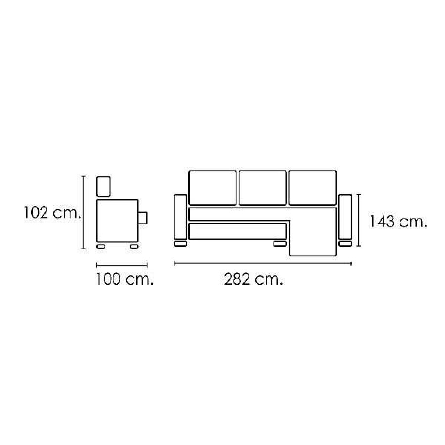 Sof S Muebles1Click | Chaiselongue Cama Roma Magnol Piedra