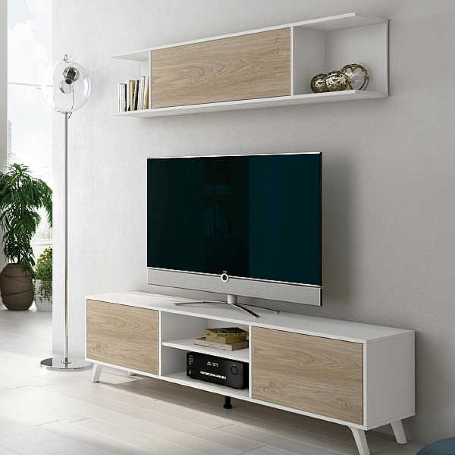 Salones Muebles1Click | Sal N Soto N23 Blanco-Roble