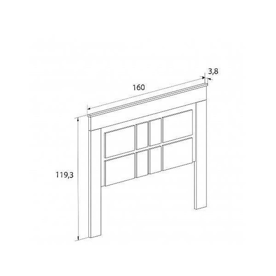Dormitorios Muebles1Click | Cabecero 160 Chell N Cambria-Blanco