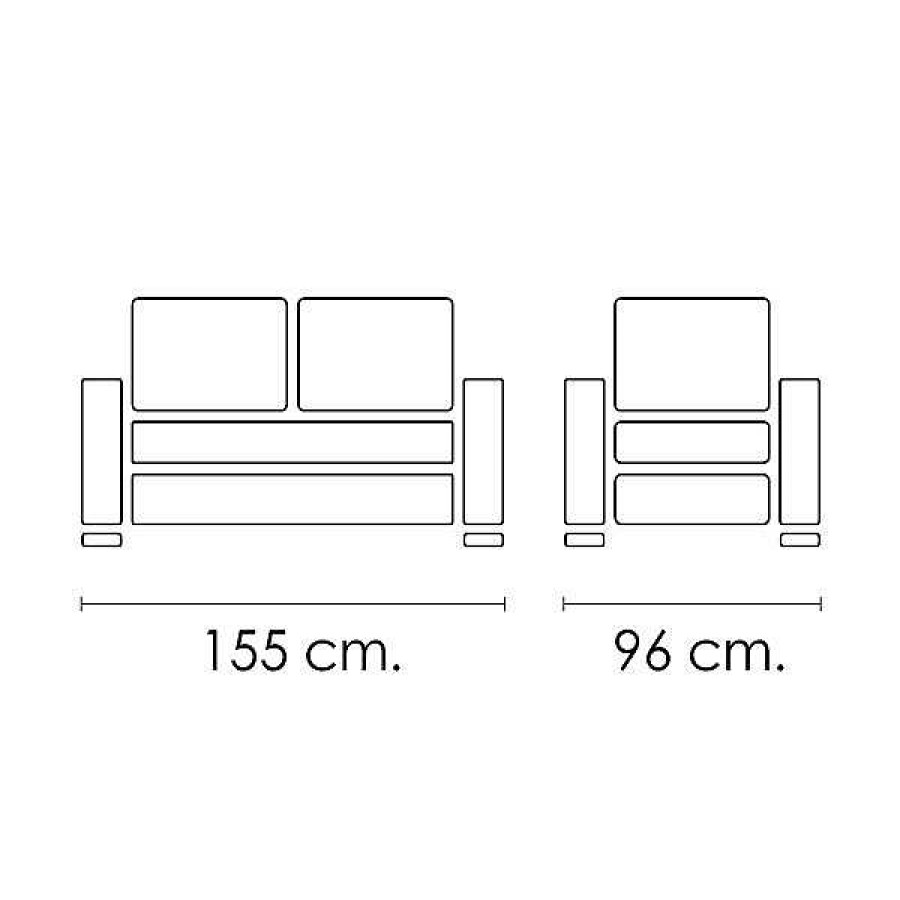 Sof S Muebles1Click | Sof 2 Plazas Relax Alaska