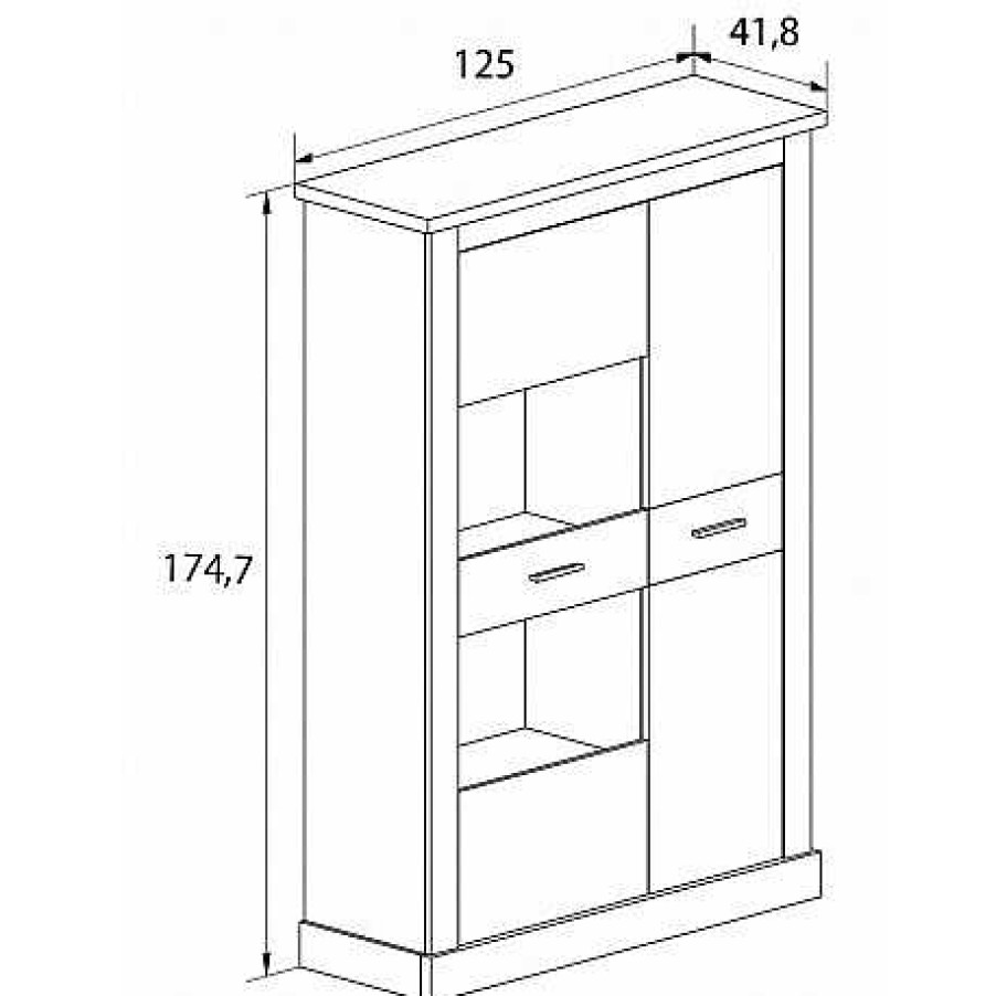 Auxiliares Muebles1Click | Vitrina Baja Chell N