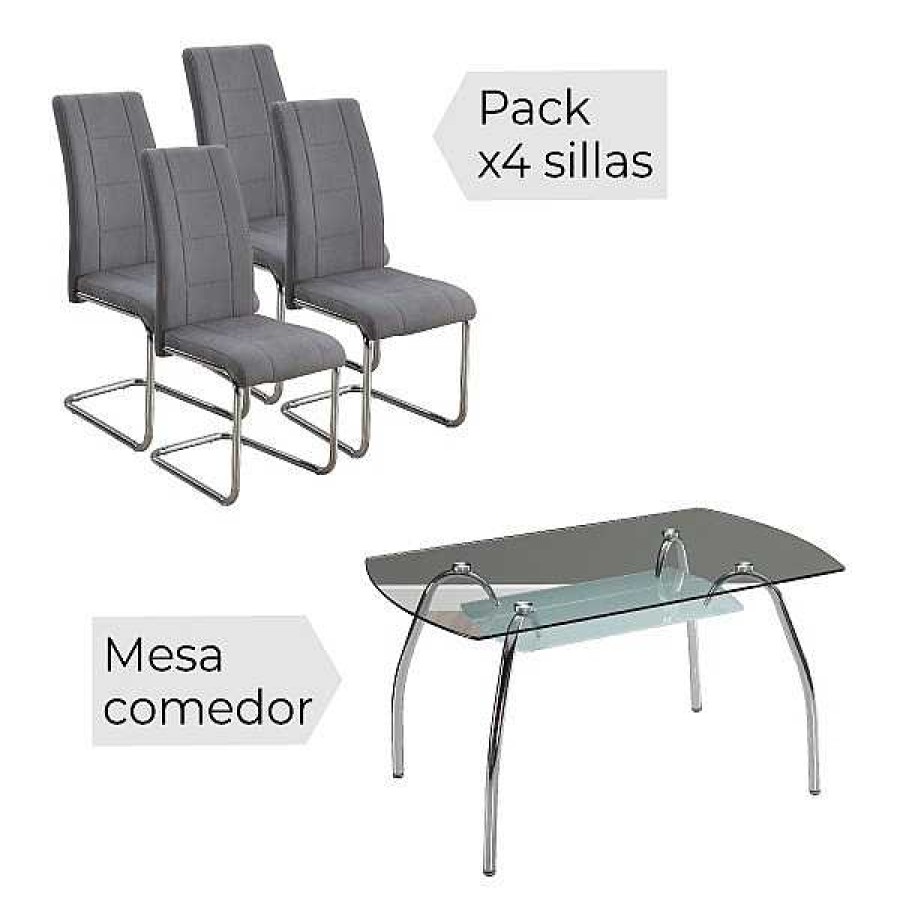 Mesas Y Sillas Muebles1Click | Conjunto San