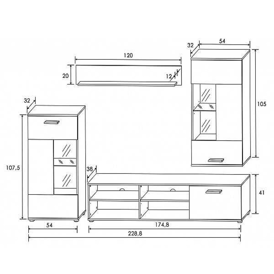 Salones Muebles1Click | Composici N 229Cm Antigona