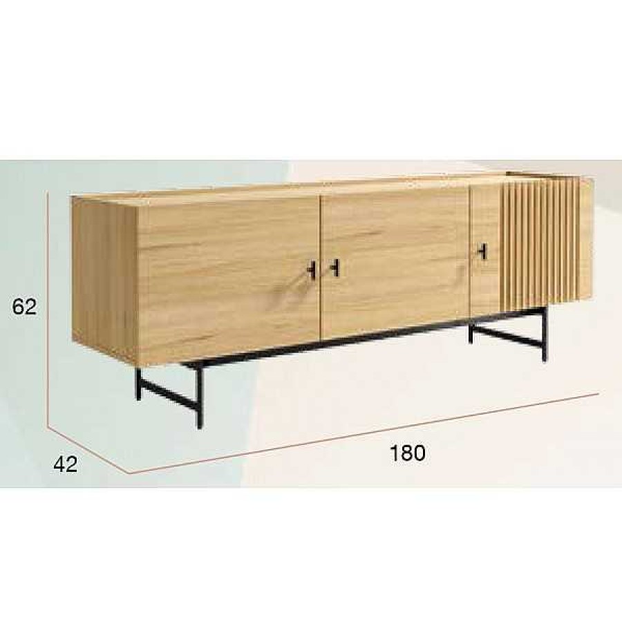 Salones Muebles1Click | Bajo Tv 3P Samurai