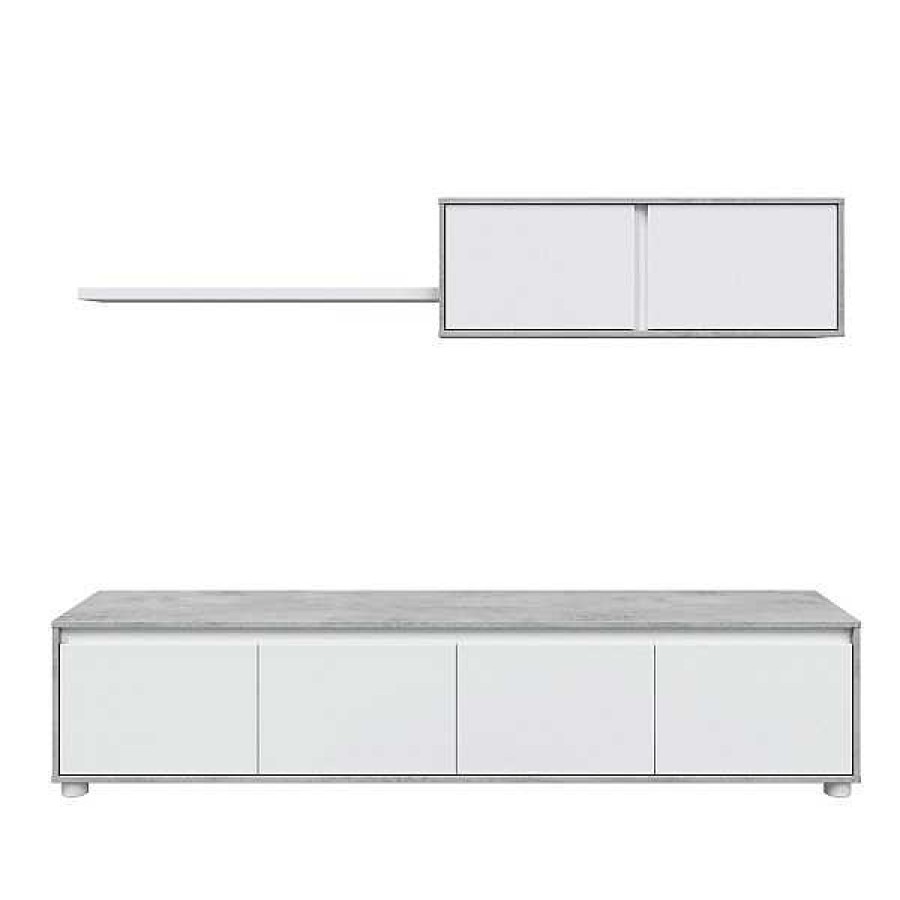 Salones Muebles1Click | Sal N Home Cemento - Blanco