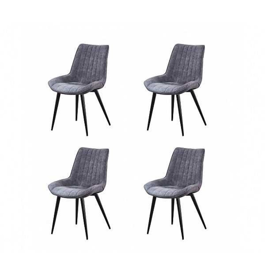 Mesas Y Sillas Muebles1Click | Pack De 4 Sillas Delaware Gris