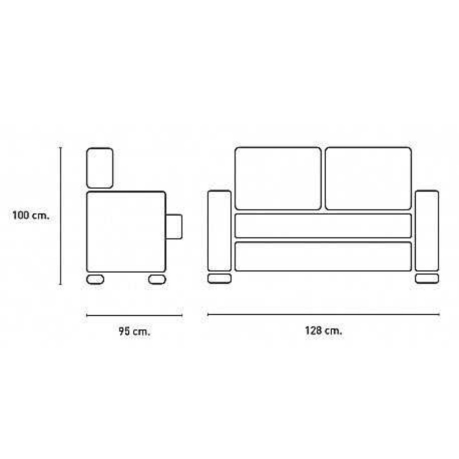 Sof S Muebles1Click | Sof 2P Relax Siberia