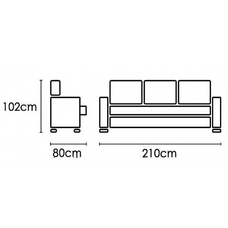 Sof S Muebles1Click | Sof Rum 3P 210Cm