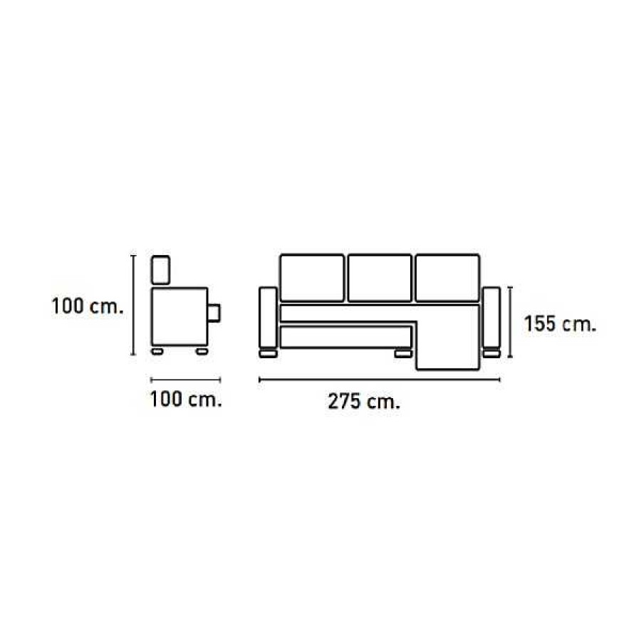 Sof S Muebles1Click | Chaiselongue Lancia Plata *Ultima Unidad*