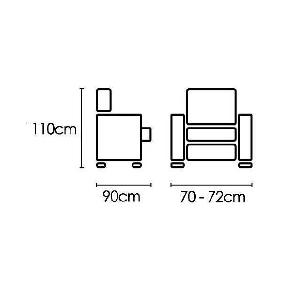 Sof S Muebles1Click | Butaca Relax 11 Express Ares Cemento