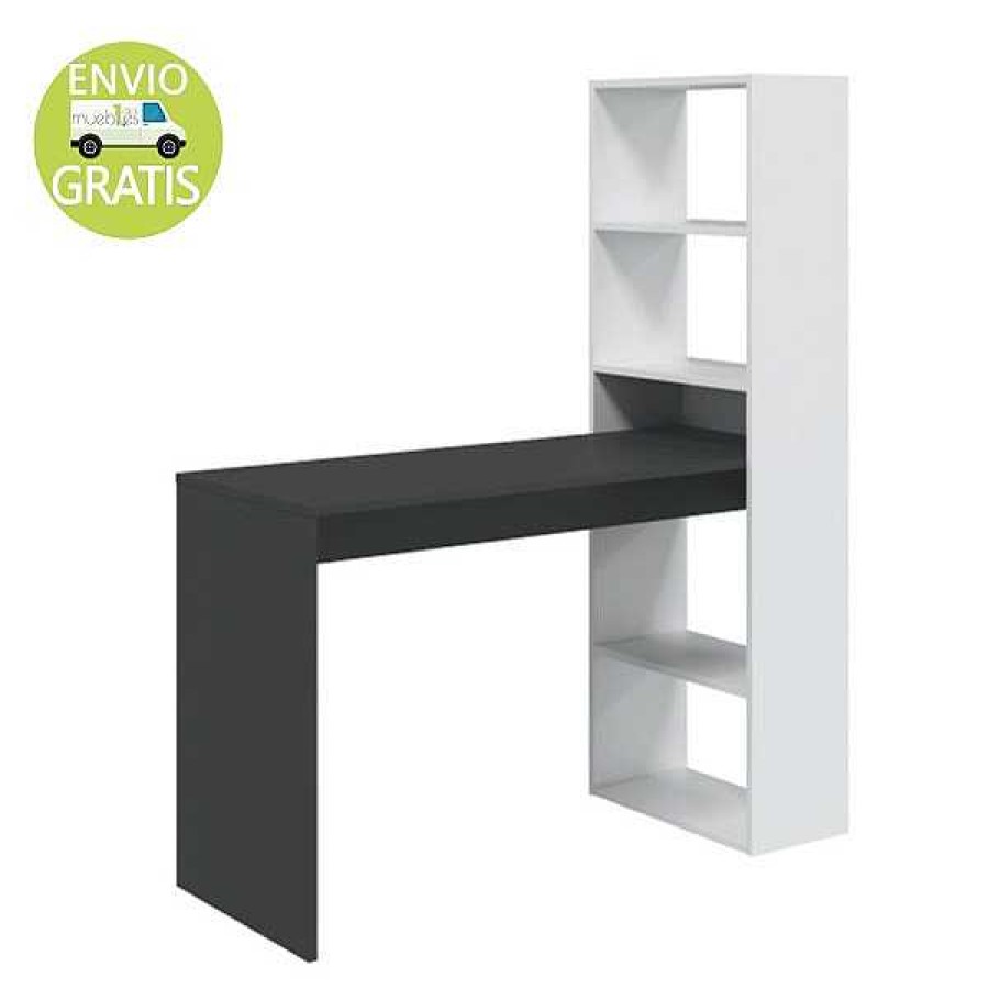 Juveniles Muebles1Click | Mesa + Estanter A Gio Plus Blanco - Gris