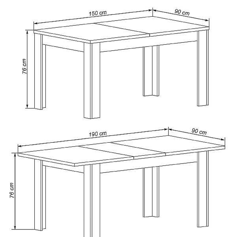 Mesas Y Sillas Muebles1Click | Mesa Extensible Europa