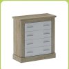 Dormitorios Muebles1Click | Comoda 4 Cajones Chell N Cambria-Blanco