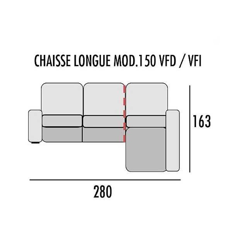 Sof S Muebles1Click | Chaiselongue Idaho 280Cm. Express