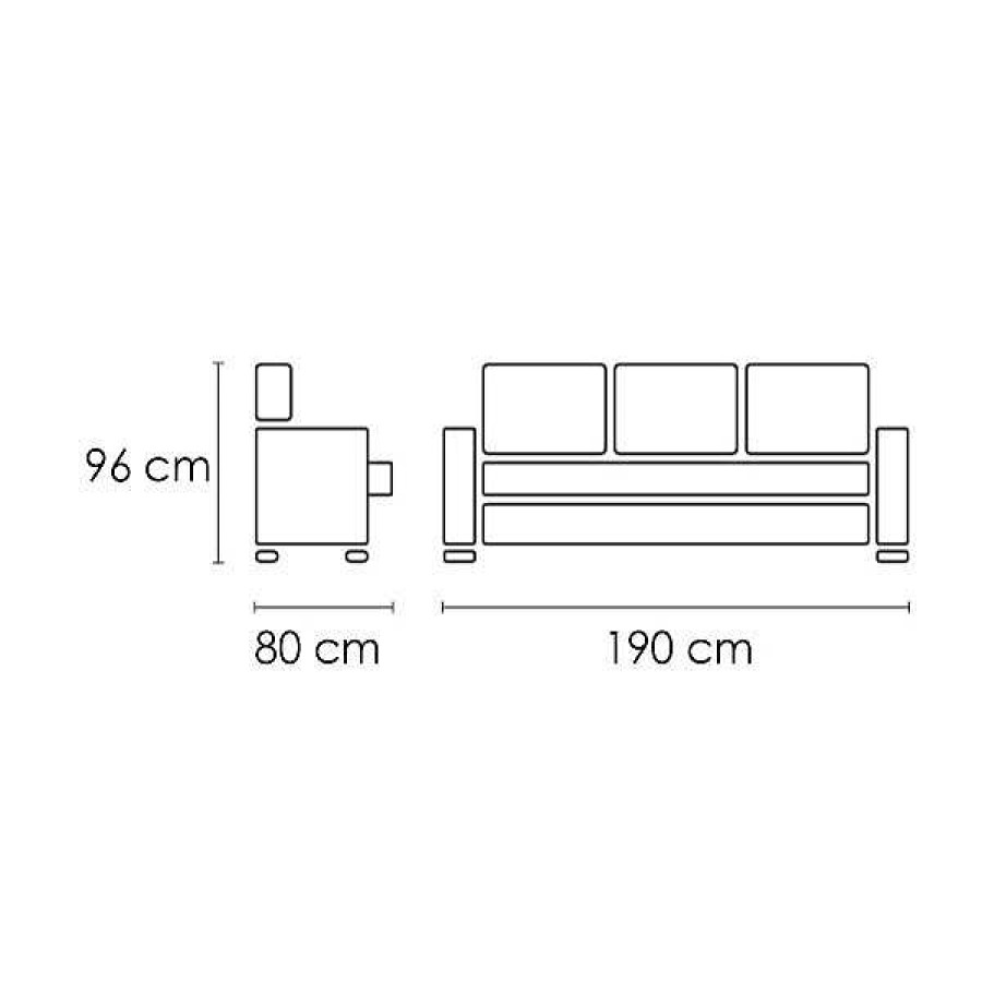 Sof S Muebles1Click | Sof 3 Plazas Uve Express Perla