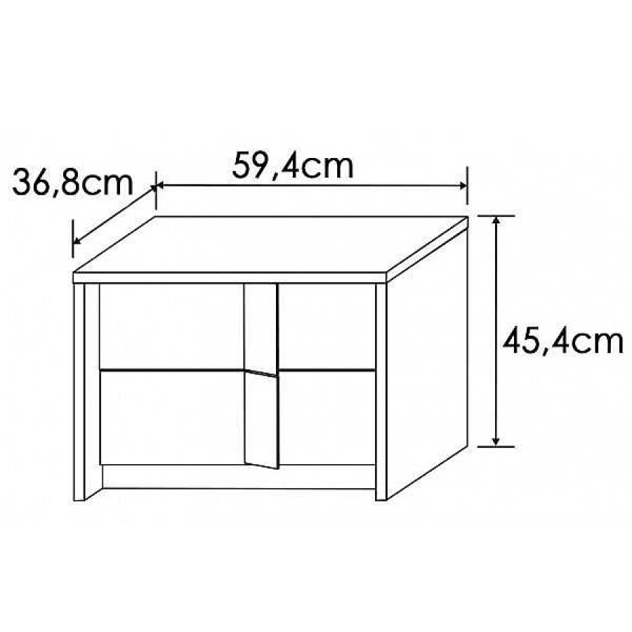 Dormitorios Muebles1Click | Mesita De Noche Merl N