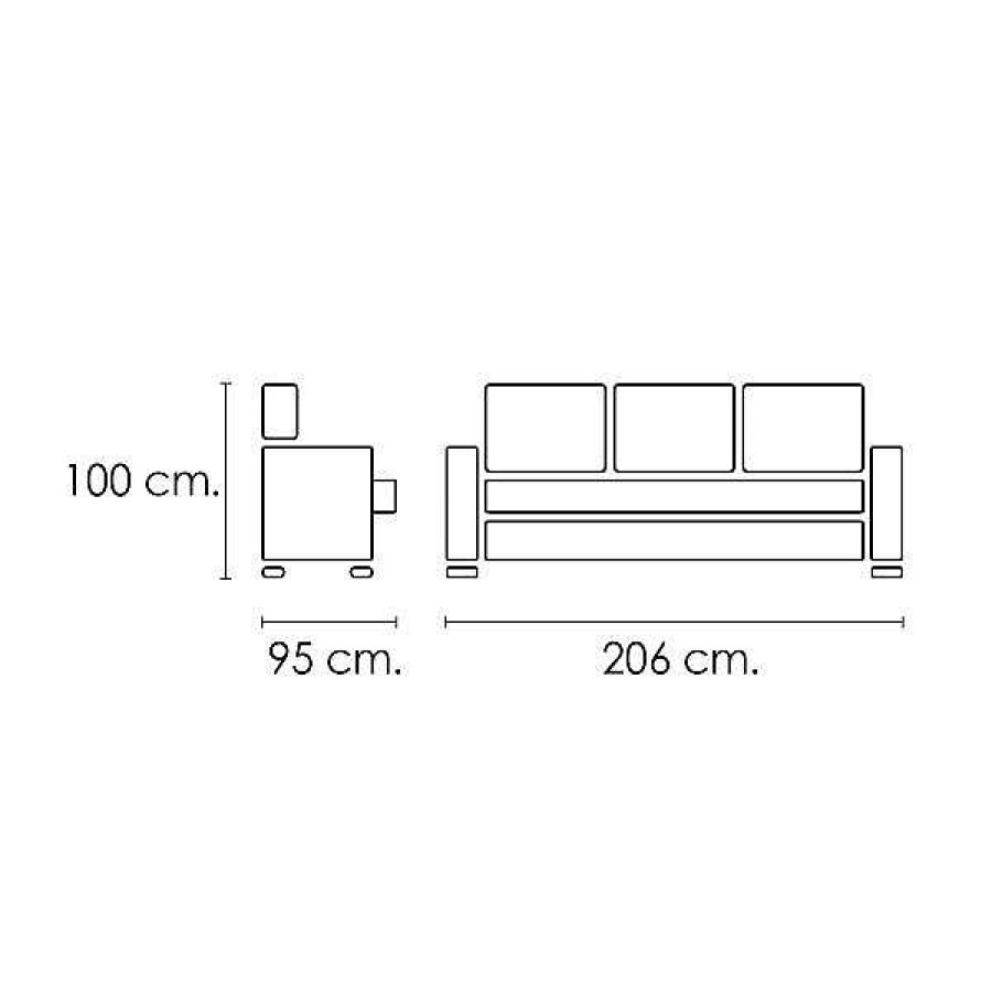 Sof S Muebles1Click | Sof 3 Plazas Montblanc