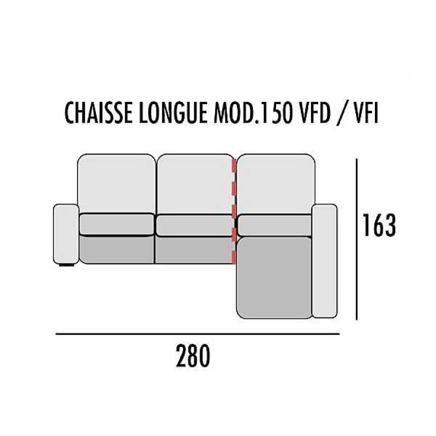 Sof S Muebles1Click | Chaiselongue Idaho 280Cm.