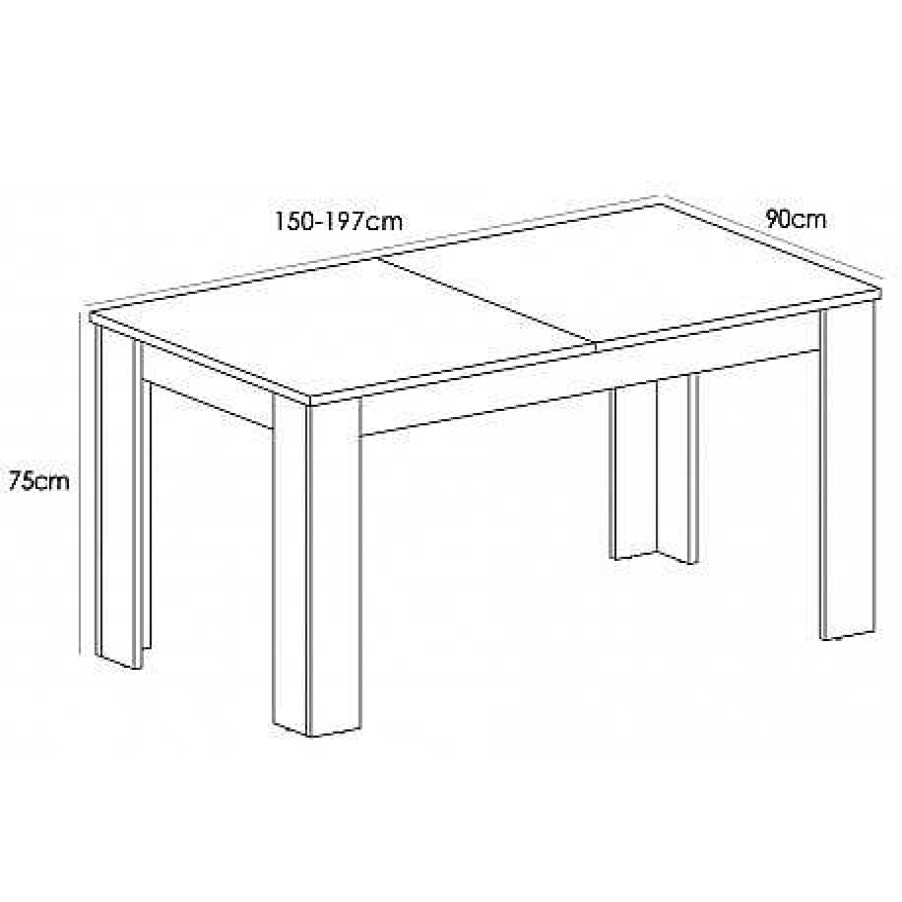 Mesas Y Sillas Muebles1Click | Mesa Extensible Lena