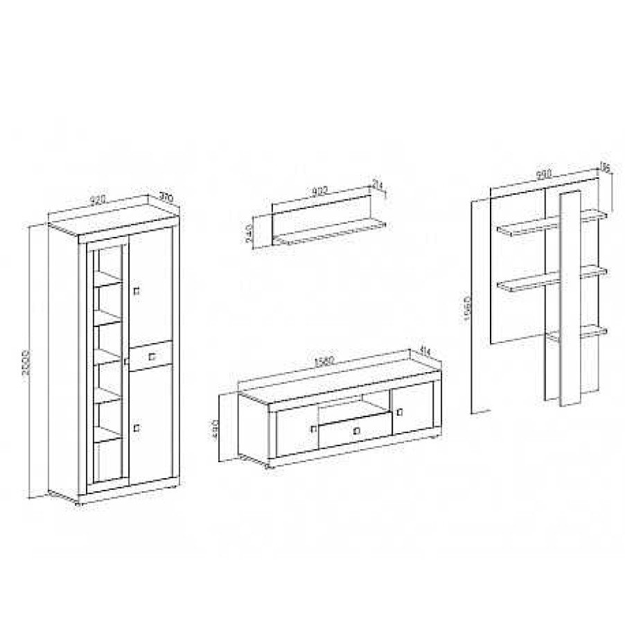 Salones Muebles1Click | Composici N Julieta 300Cm.