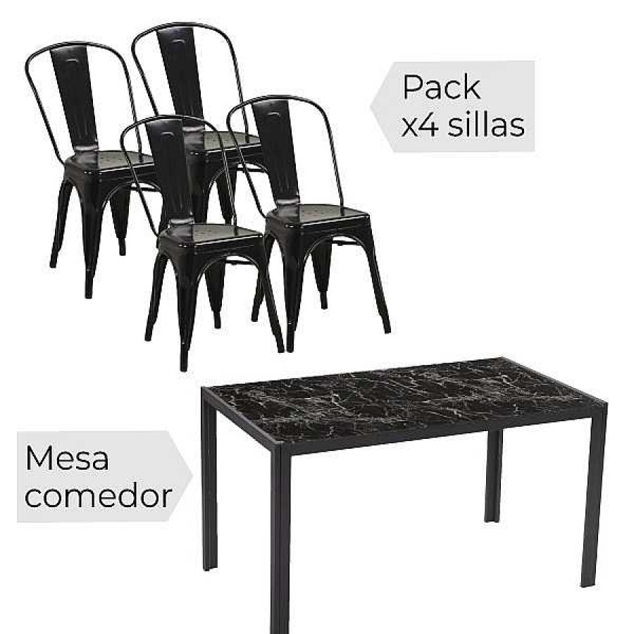 Mesas Y Sillas Muebles1Click | Conjunto M Rmol + Boston