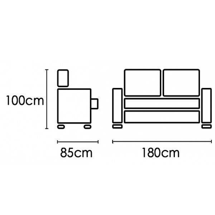 Sof S Muebles1Click | Conjunto 3+2 Ruben Express N2