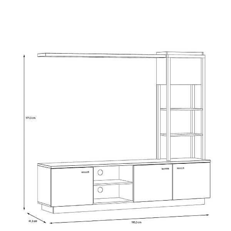 Salones Muebles1Click | Composici N 200Cm. Poly Pody