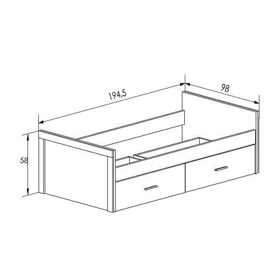 Juveniles Muebles1Click | Cama Nido 2 Cajones Lara