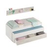 Juveniles Muebles1Click | Cama Doble + Estante Elliot