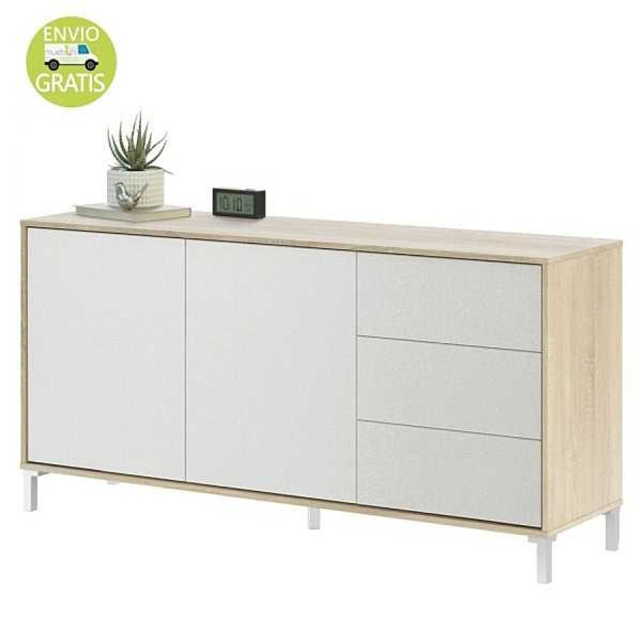 Auxiliares Muebles1Click | Aparador Urban Plus Roble-Blanco