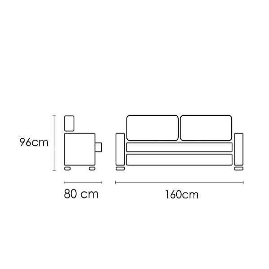 Sof S Muebles1Click | Sof 2 Plazas Uve Express Perla