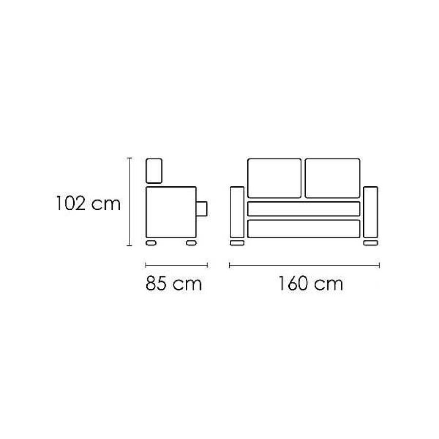 Sof S Muebles1Click | Sof 2 Plazas Brasil