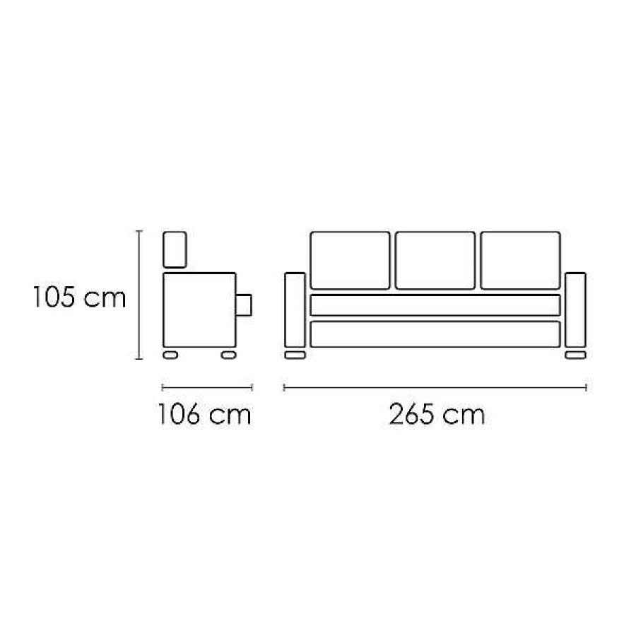 Sof S Muebles1Click | Sof 3 Plazas Bombay