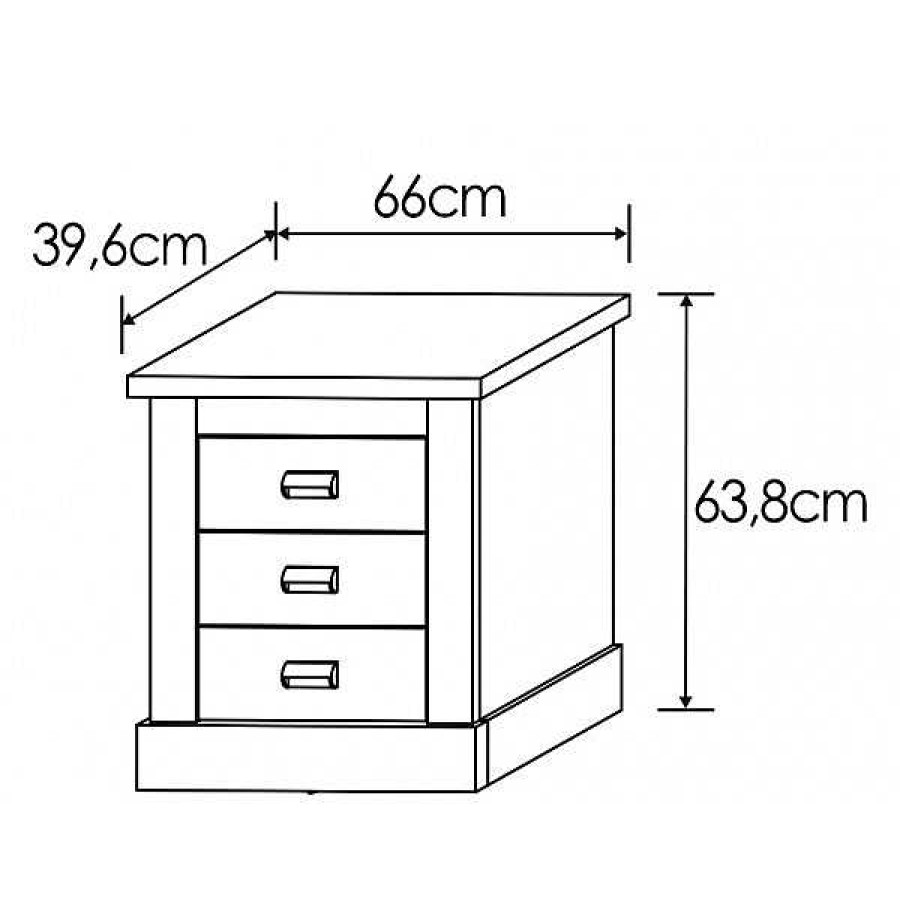 Dormitorios Muebles1Click | Dormitorio Roncal Andersen Pino-Roble