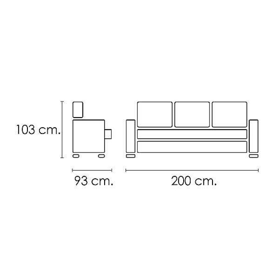 Sof S Muebles1Click | Sof 3 Plazas Relax Alaska