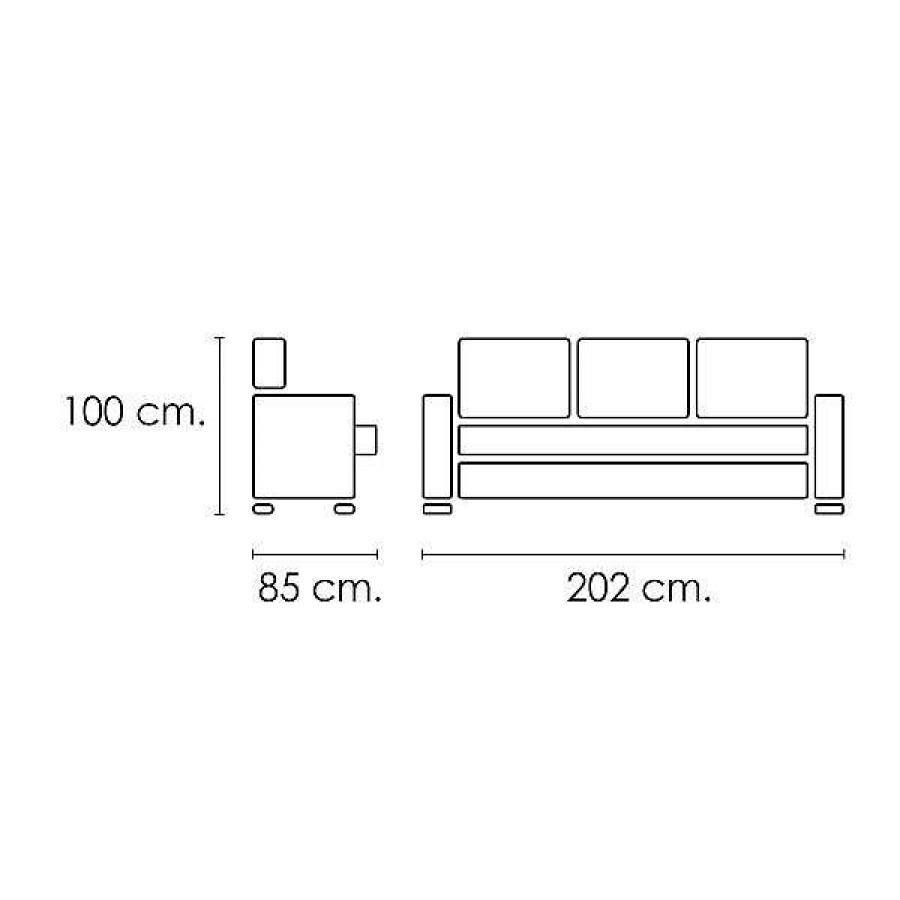 Sof S Muebles1Click | Sof 3Plazas 3 Asientos Rub N