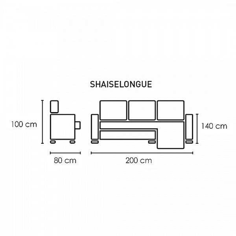 Sof S Muebles1Click | Chaiselongue Conde Express Cairo Grafito