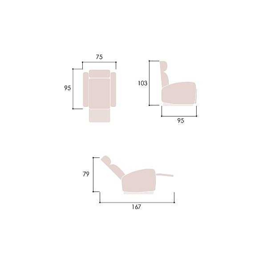 Sof S Muebles1Click | Butaca Relax Manual Fiona