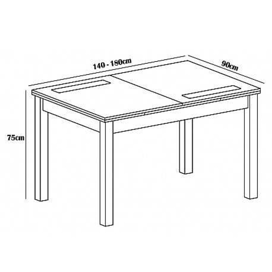 Mesas Y Sillas Muebles1Click | Mesa Extensible Cristales Lara