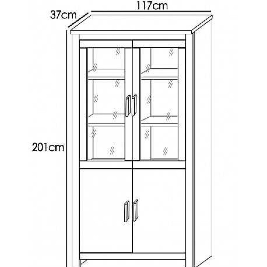 Auxiliares Muebles1Click | Vitrina 2P Roncal