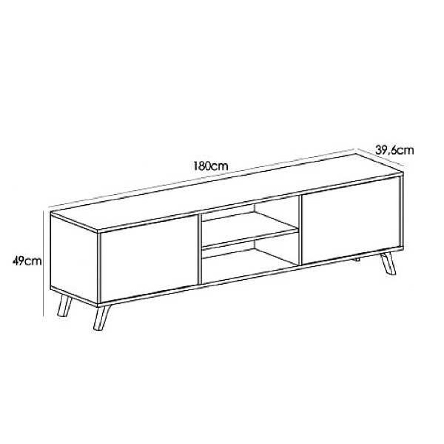 Salones Muebles1Click | Sal N Soto N18 Blanco - Roble