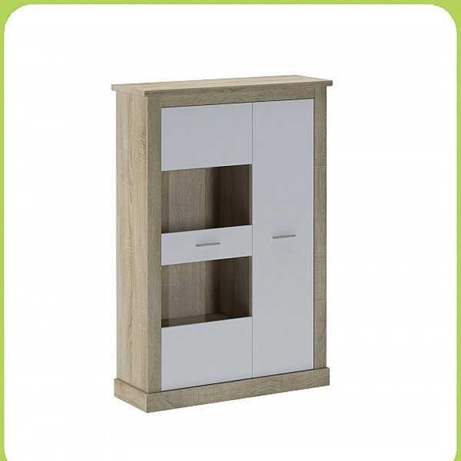 Auxiliares Muebles1Click | Vitrina Baja Chell N Cambria-Blanco